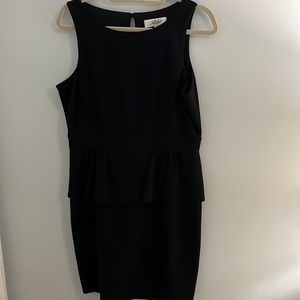 Tibi black dress, tiered waste, size Large